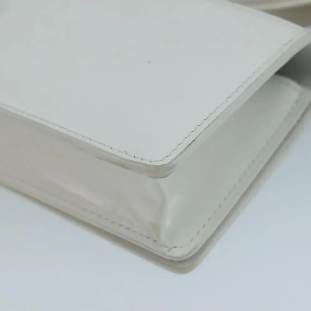 Salvatore Ferragamo Leather Hand Pouch White